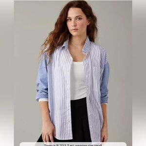 American eagle stripe button up new with tags